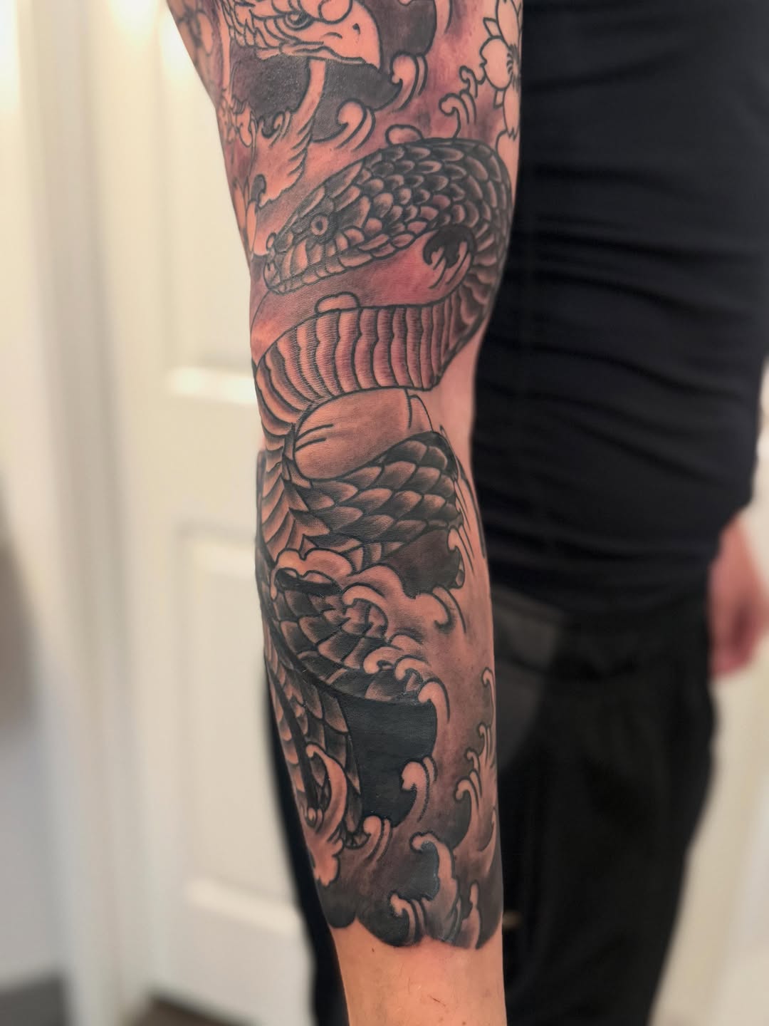 Tattoo by @randallcroleytattoo — japanese_irezumi, black_and_grey