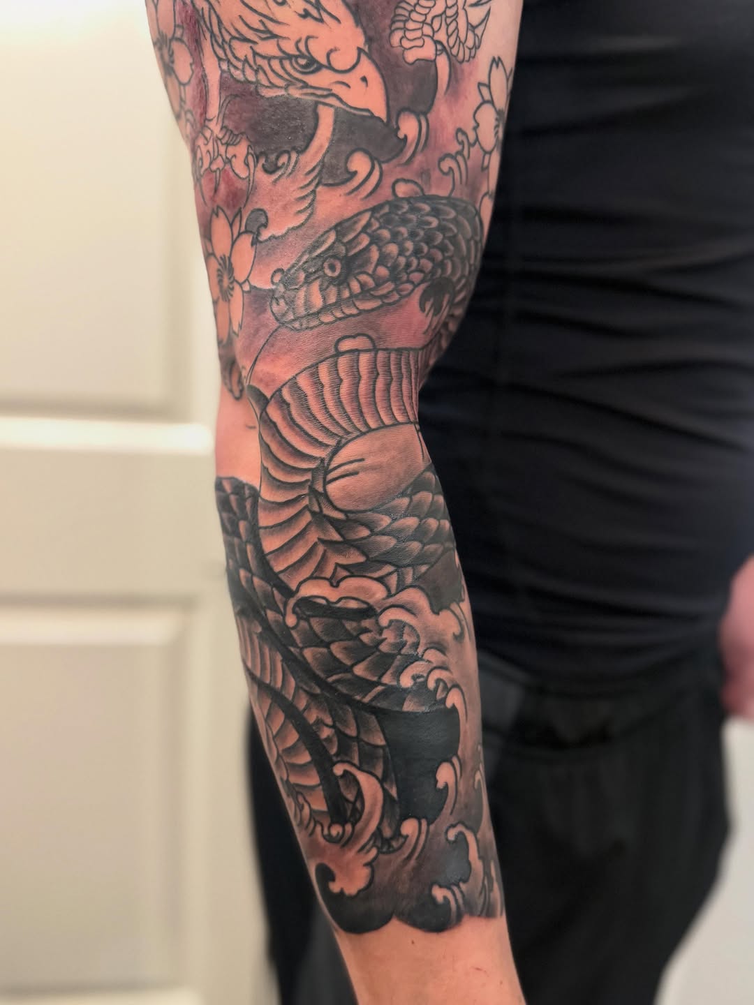 Tattoo by @randallcroleytattoo — japanese_irezumi, black_and_grey