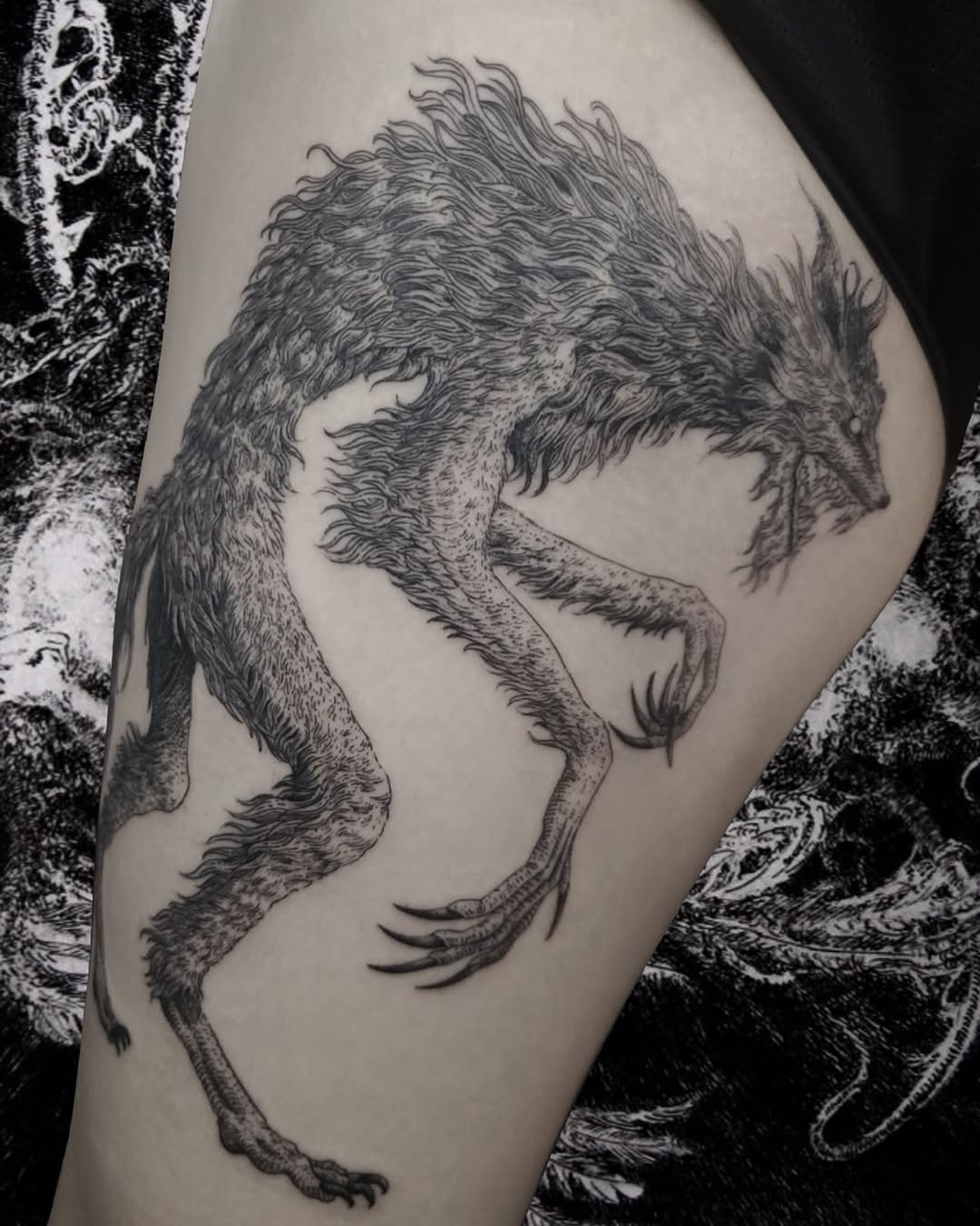 Tattoo by @kritrv — dark_realism, black_and_grey