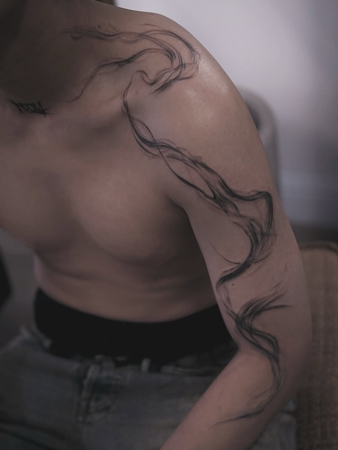 Tattoo by @0one_tattoo — illustrative, black_and_grey