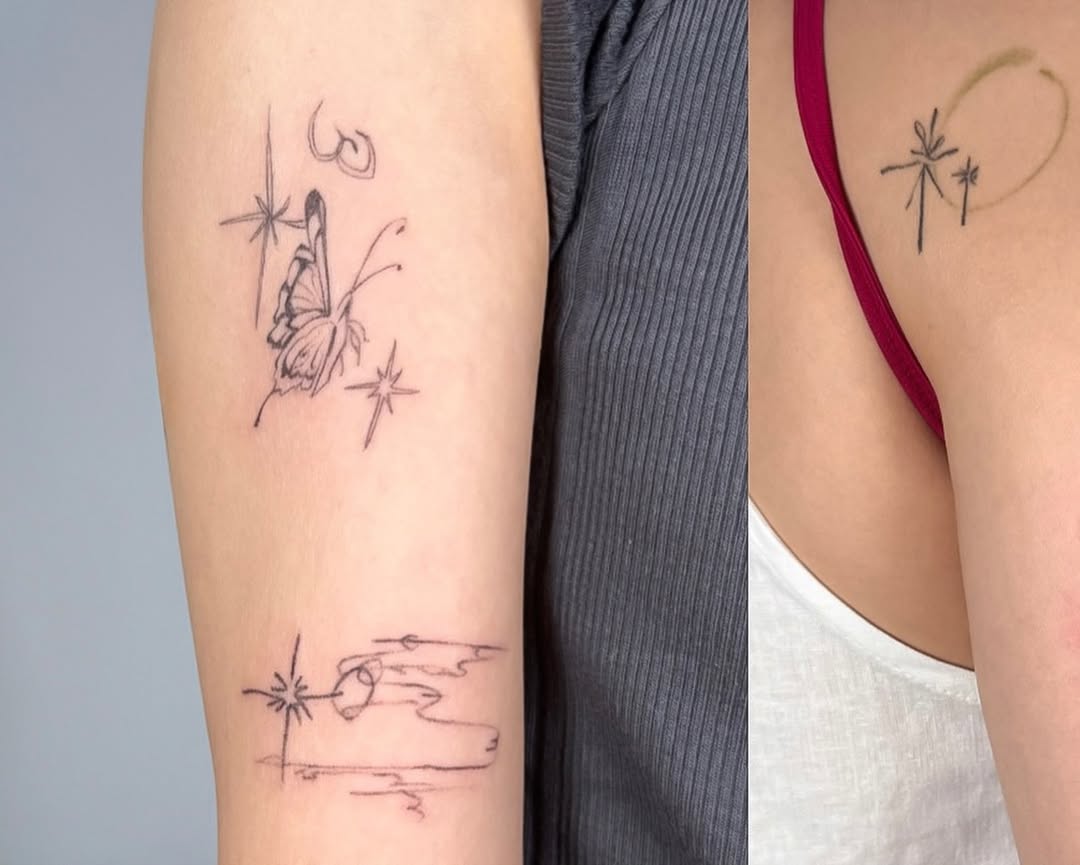 Tattoo by @011poke — fine_line, minimalist