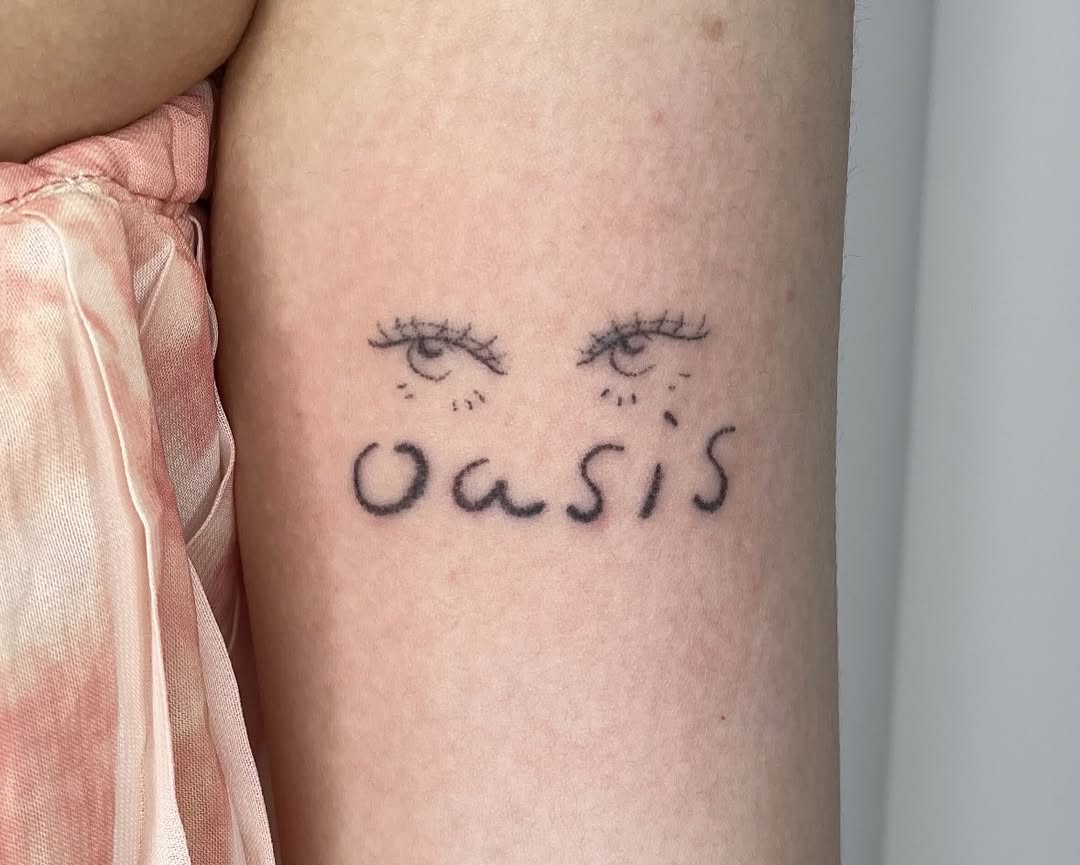 Tattoo by @011poke — lettering_script, fine_line
