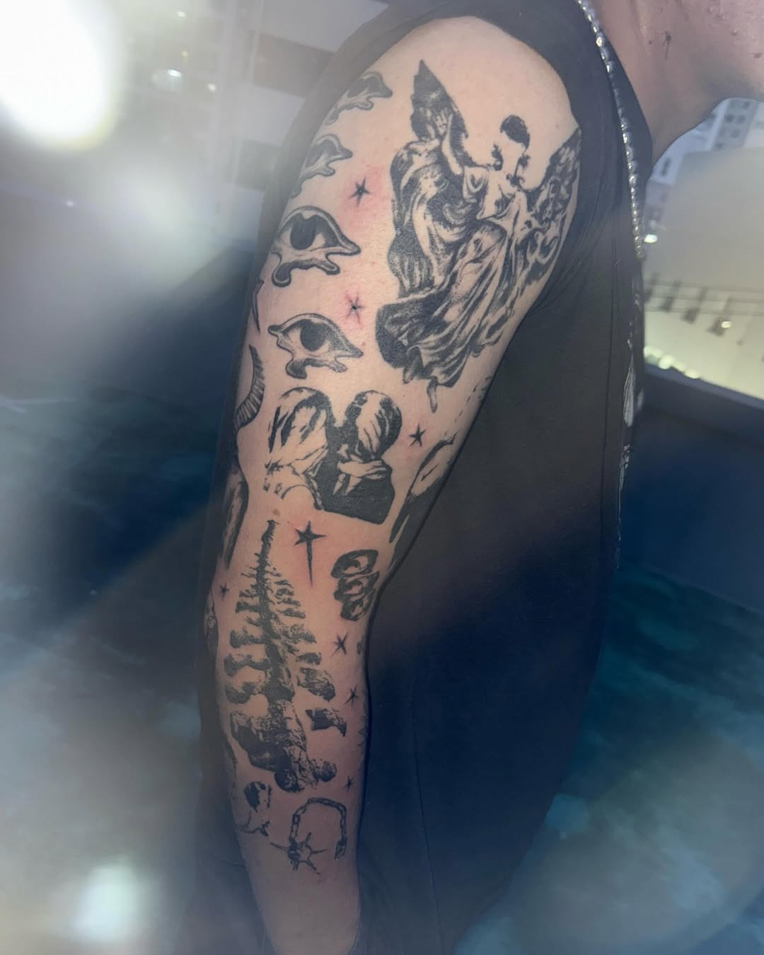 Tattoo by @mimo_tattooist__ — blackwork, dark_realism