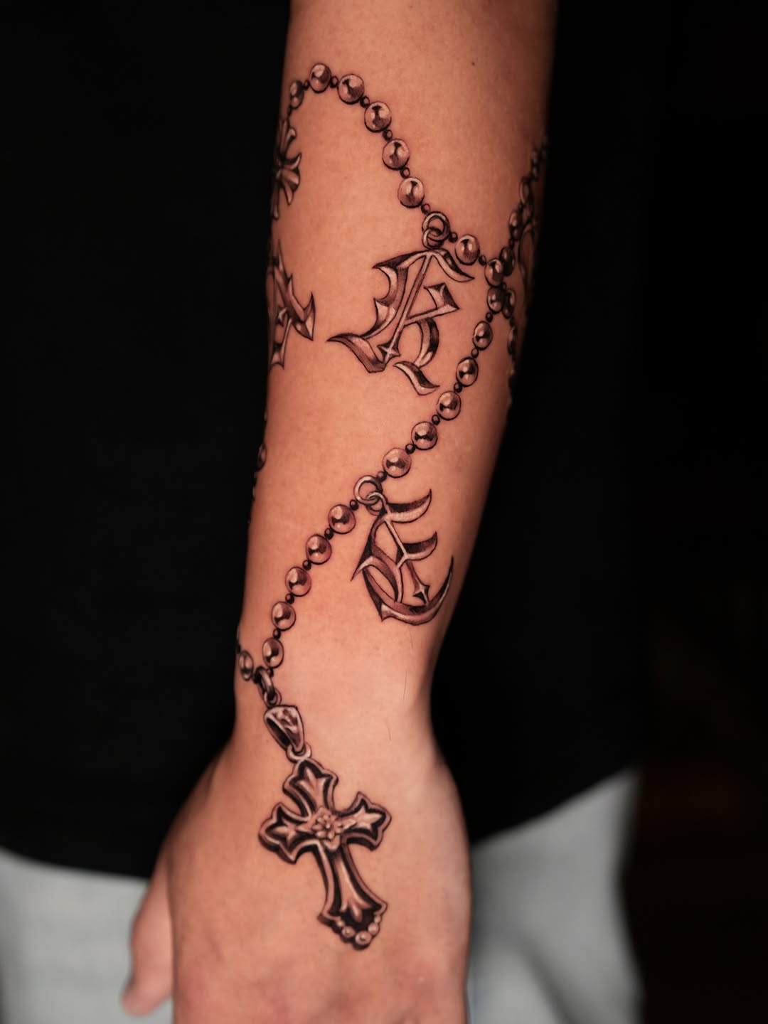 Tattoo by @williammeyertattoo โ lettering_script, black_and_grey
