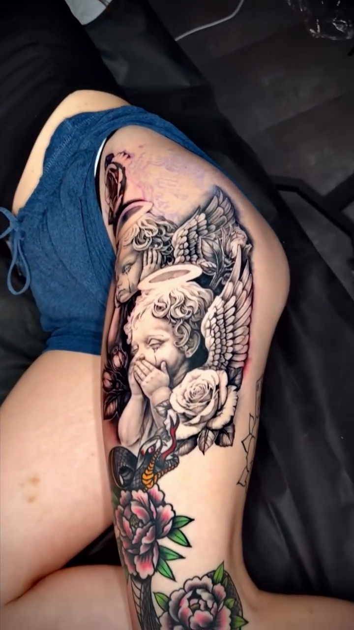 Tattoo by @stabby.dan — black_and_grey, realism