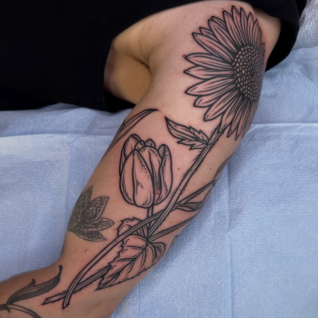 Tattoo by @rosalieocchino — illustrative, black_and_grey