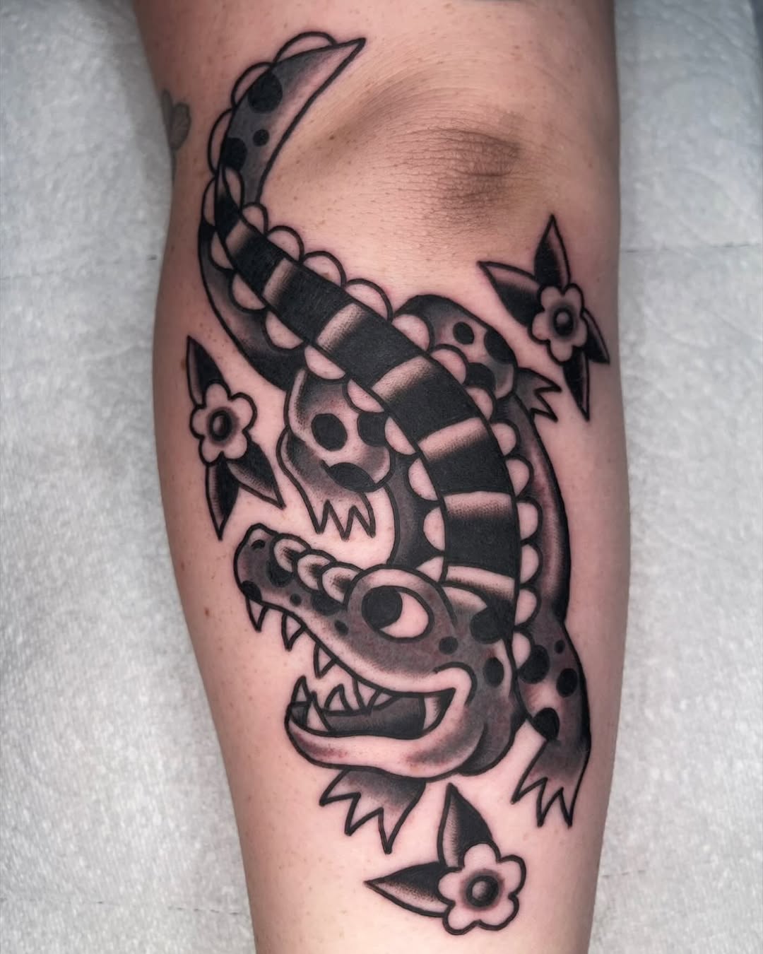 Tattoo by @its_raw_banana_ — american_traditional, black_and_grey