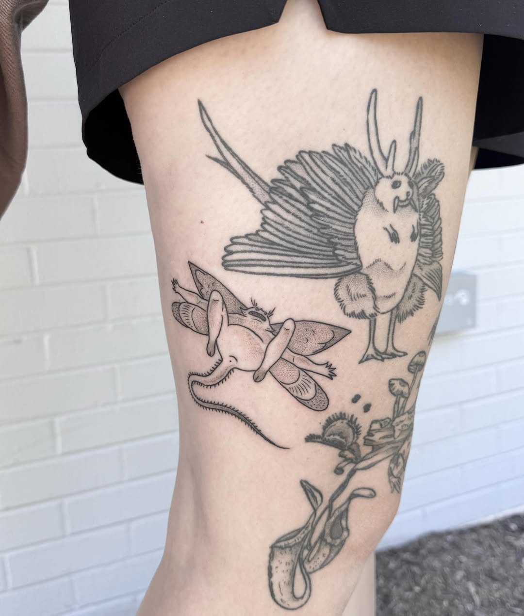 Tattoo by @kaceltattoos — black_and_grey