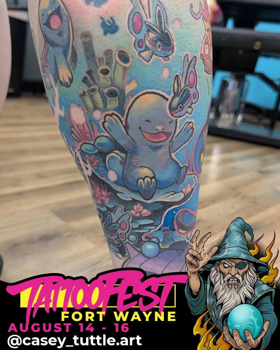 Tattoo by @casey_tuttle.art — new_school, anime
