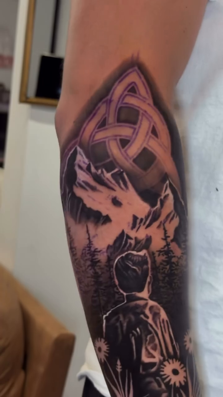 Tattoo by @calebcoleyy — illustrative, black_and_grey