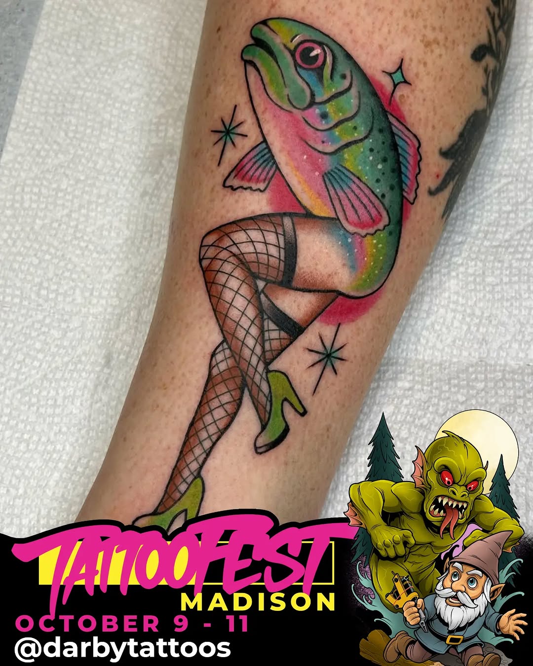 Tattoo by @darbytattoos — illustrative, new_school