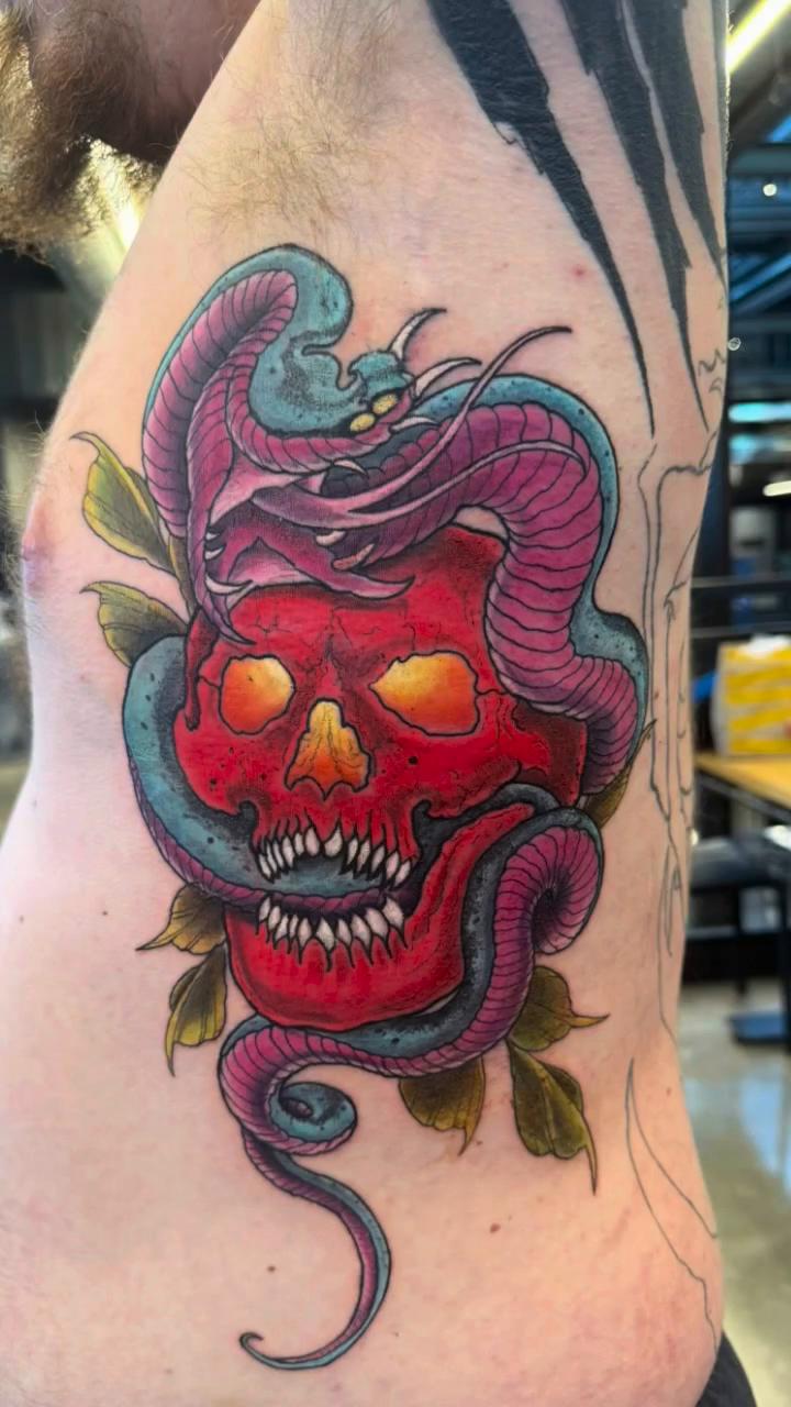 Tattoo by @artjunkiedc — japanese_irezumi, black_and_grey