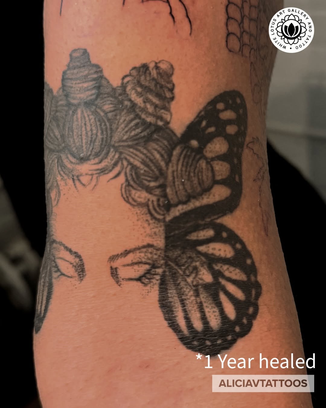 Tattoo by @aliciavtattoos — black_and_grey
