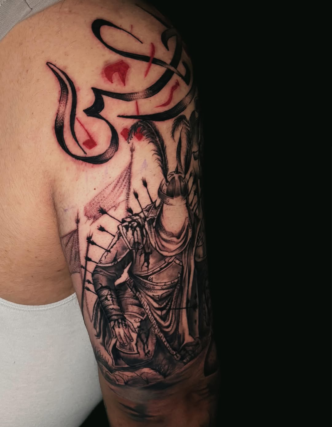 Tattoo by @inklulu_ — black_and_grey, lettering_script