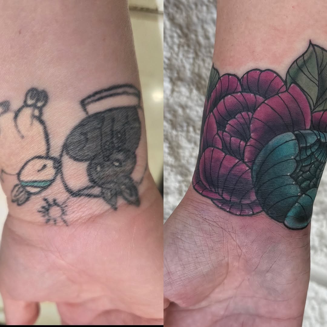 Tattoo by @sherick.tattoo — illustrative, black_and_grey
