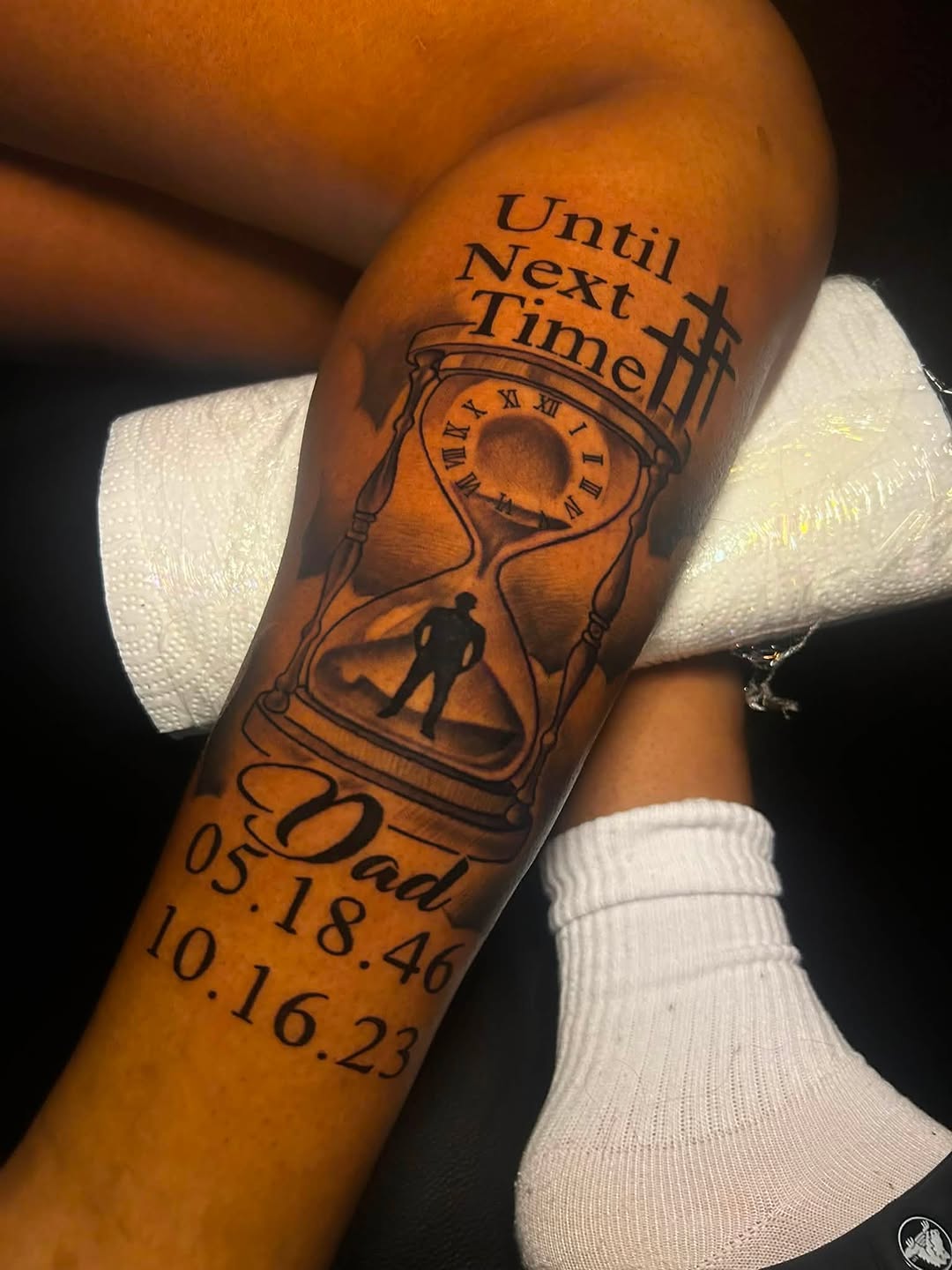 Tattoo by @bigtatt_daartist — black_and_grey, lettering_script