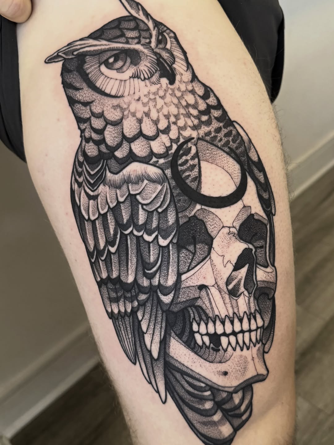 Tattoo by @deadcrown_ — blackwork