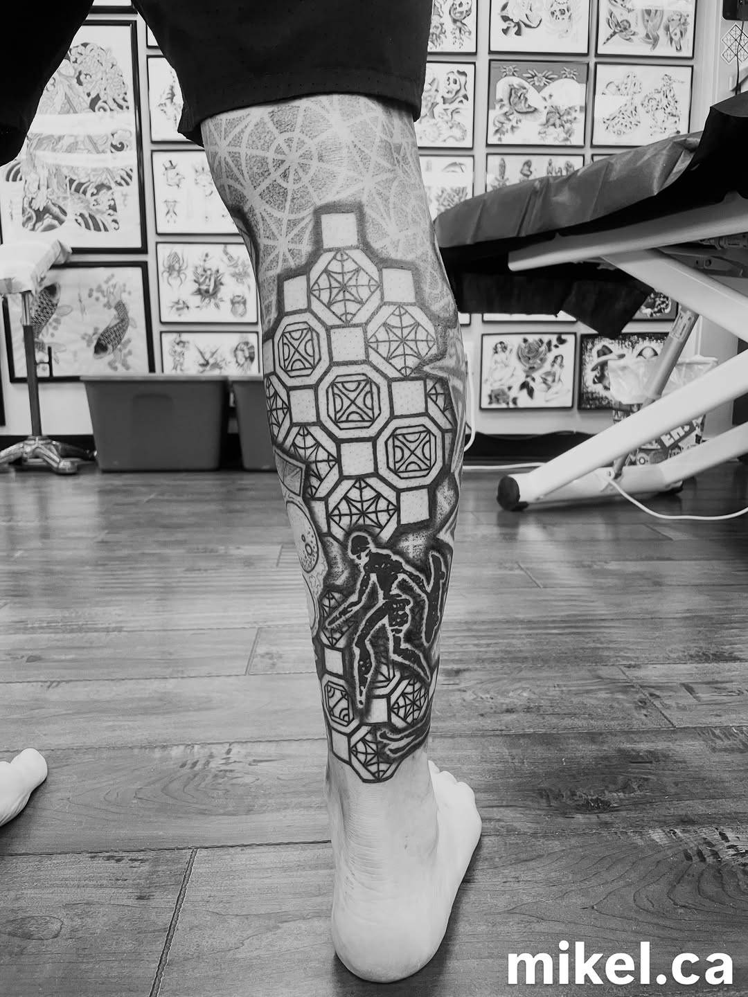 Tattoo by @mikel_tattoosangha — geometric, blackwork
