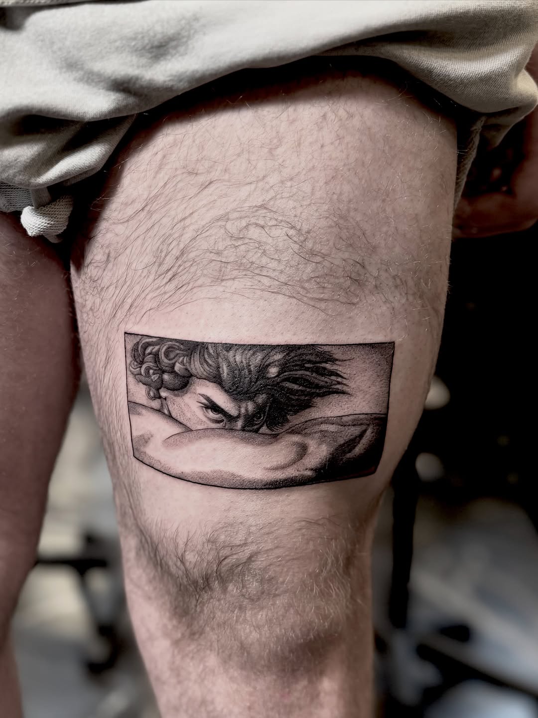 Tattoo by @barbs.tattoos — realism, black_and_grey