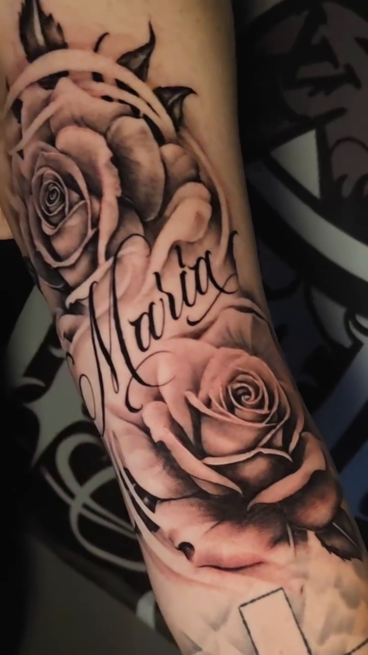 Tattoo by @moosetatts — black_and_grey, realism