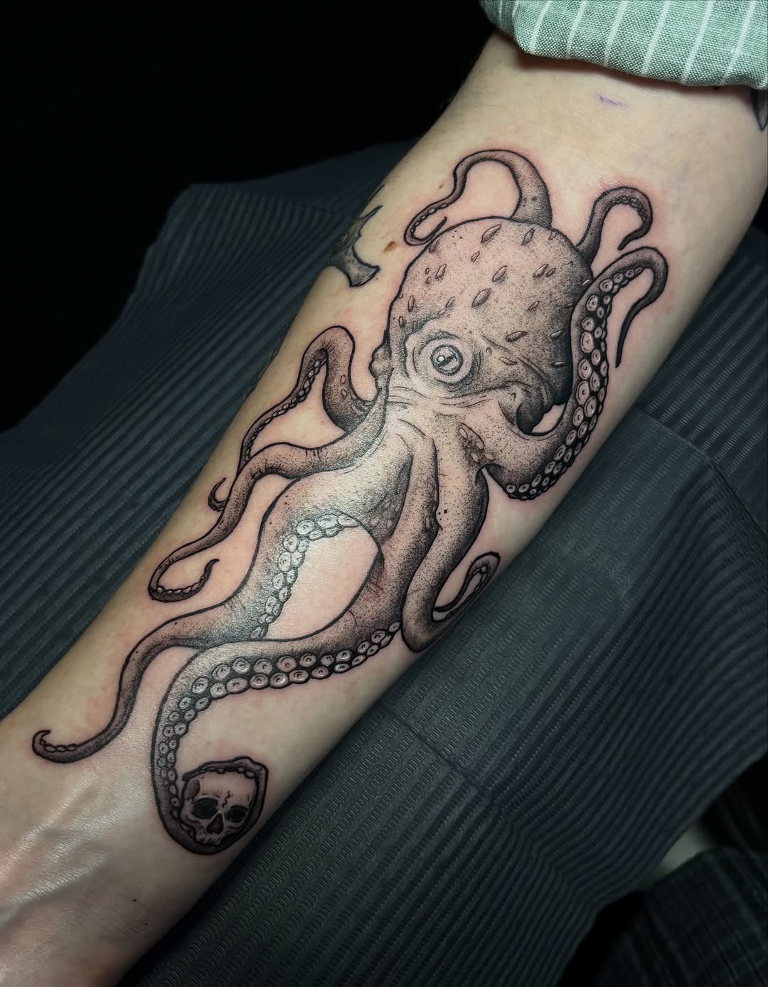 Tattoo by @whatashame.tattoos — black_and_grey, dotwork
