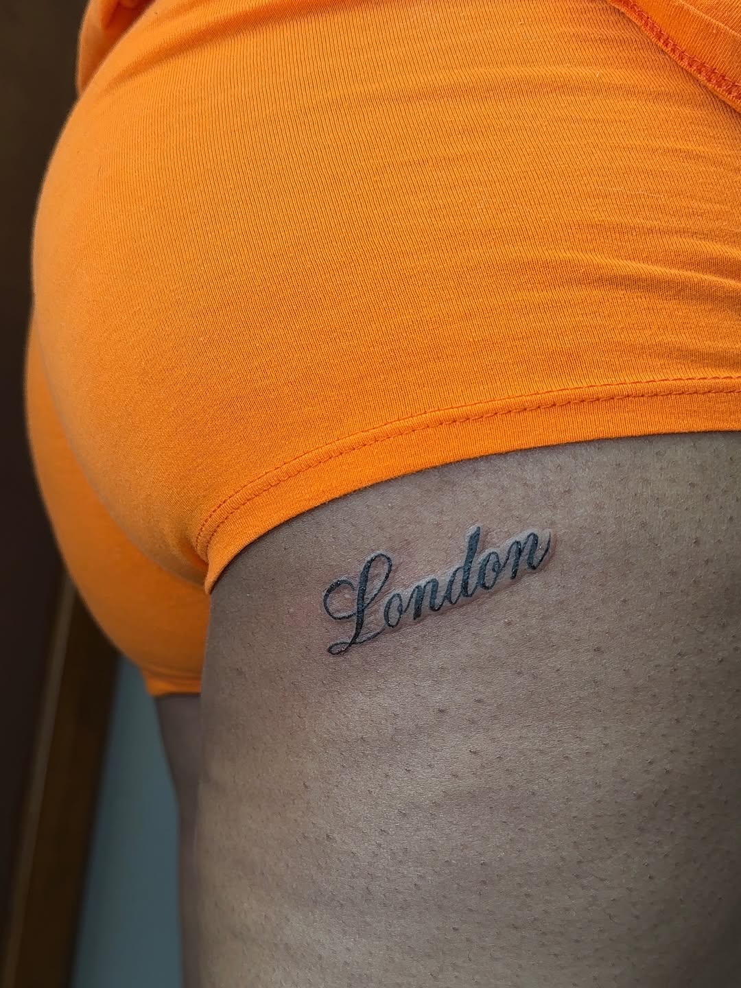 Tattoo by @xotic_inkk โ lettering_script, fine_line