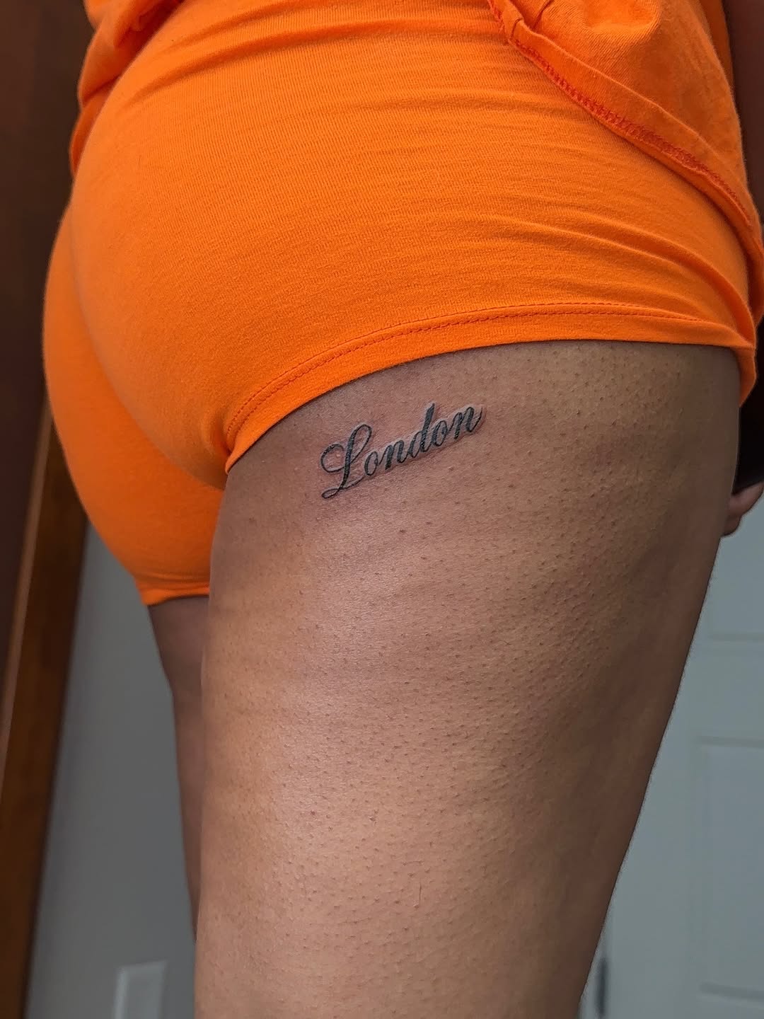 Tattoo by @xotic_inkk โ lettering_script, fine_line