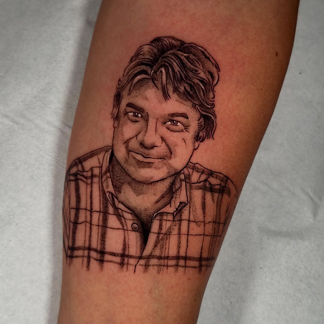 Tattoo by @lajirafa_tattoo — realism, black_and_grey
