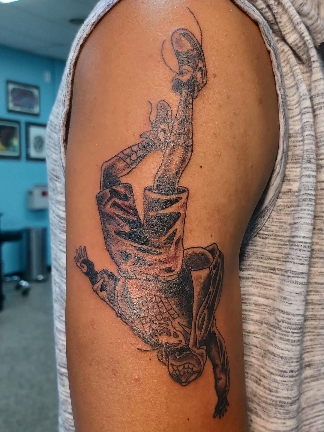 Tattoo by @stabinks — black_and_grey