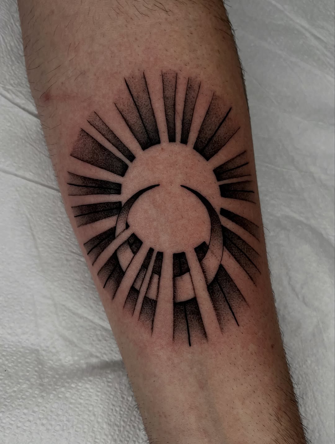 Tattoo by @dirty_funq — geometric, dotwork