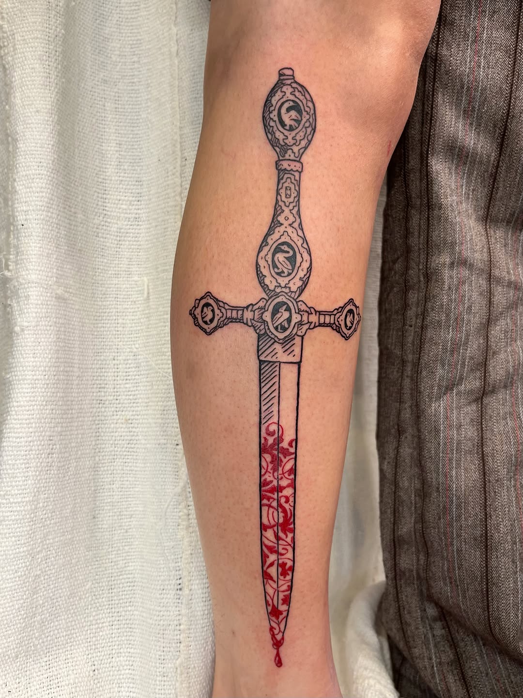 Tattoo by @maris_hare — black_and_grey