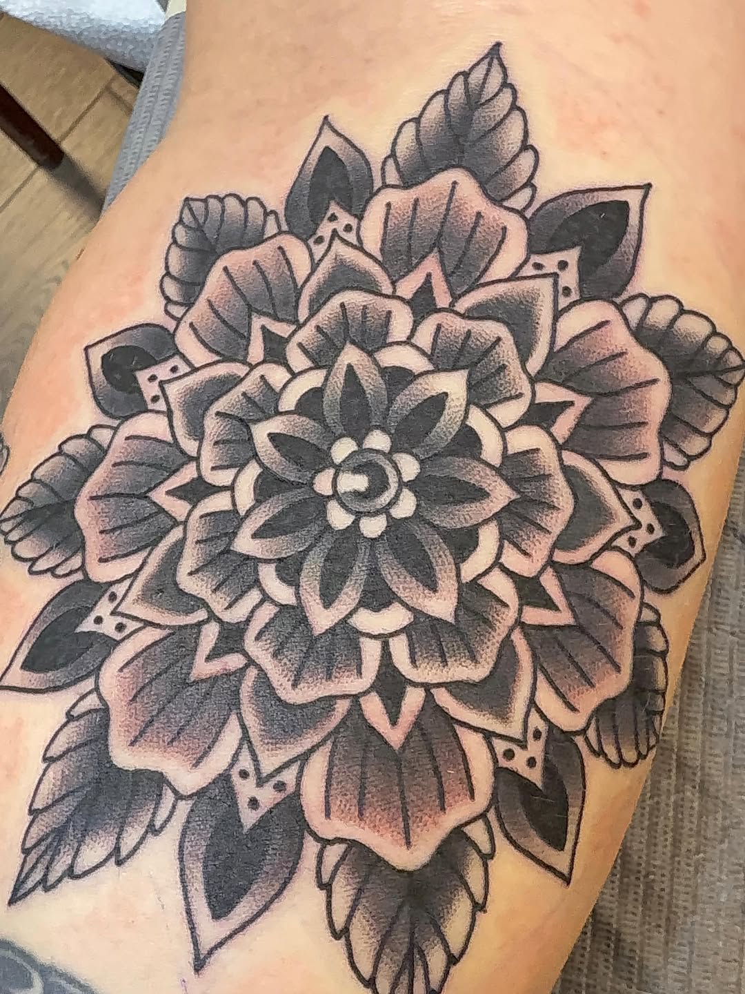Tattoo by @codyhansontattoos — black_and_grey, ornamental