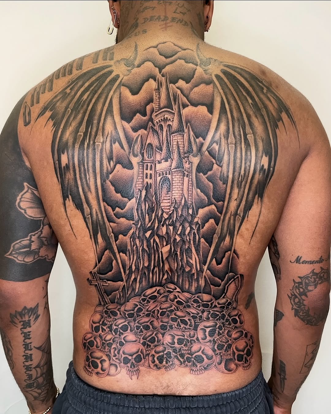 Tattoo by @tattedbypoison — black_and_grey, dark_realism