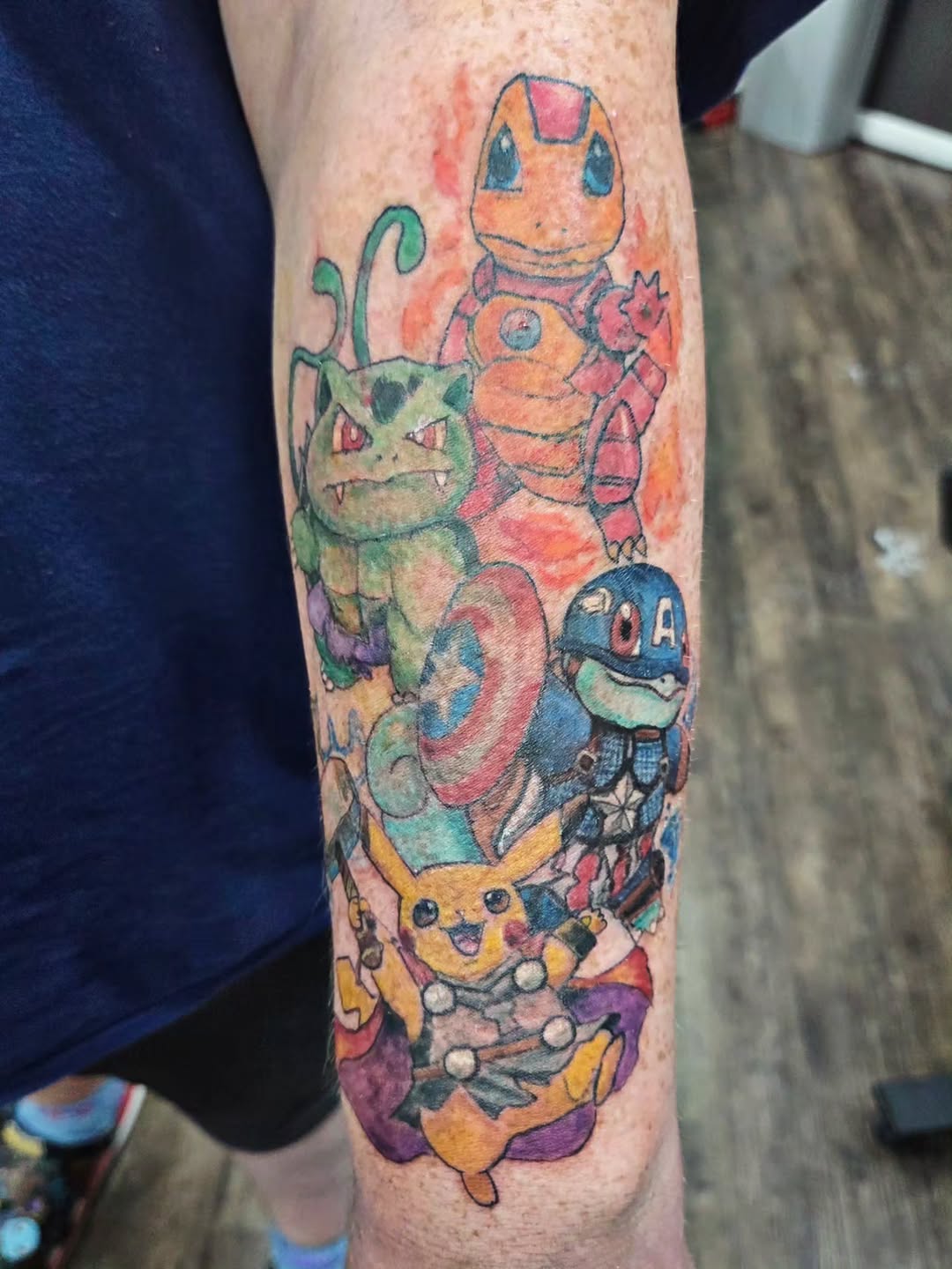 Tattoo by @tattymatty999 — illustrative, anime