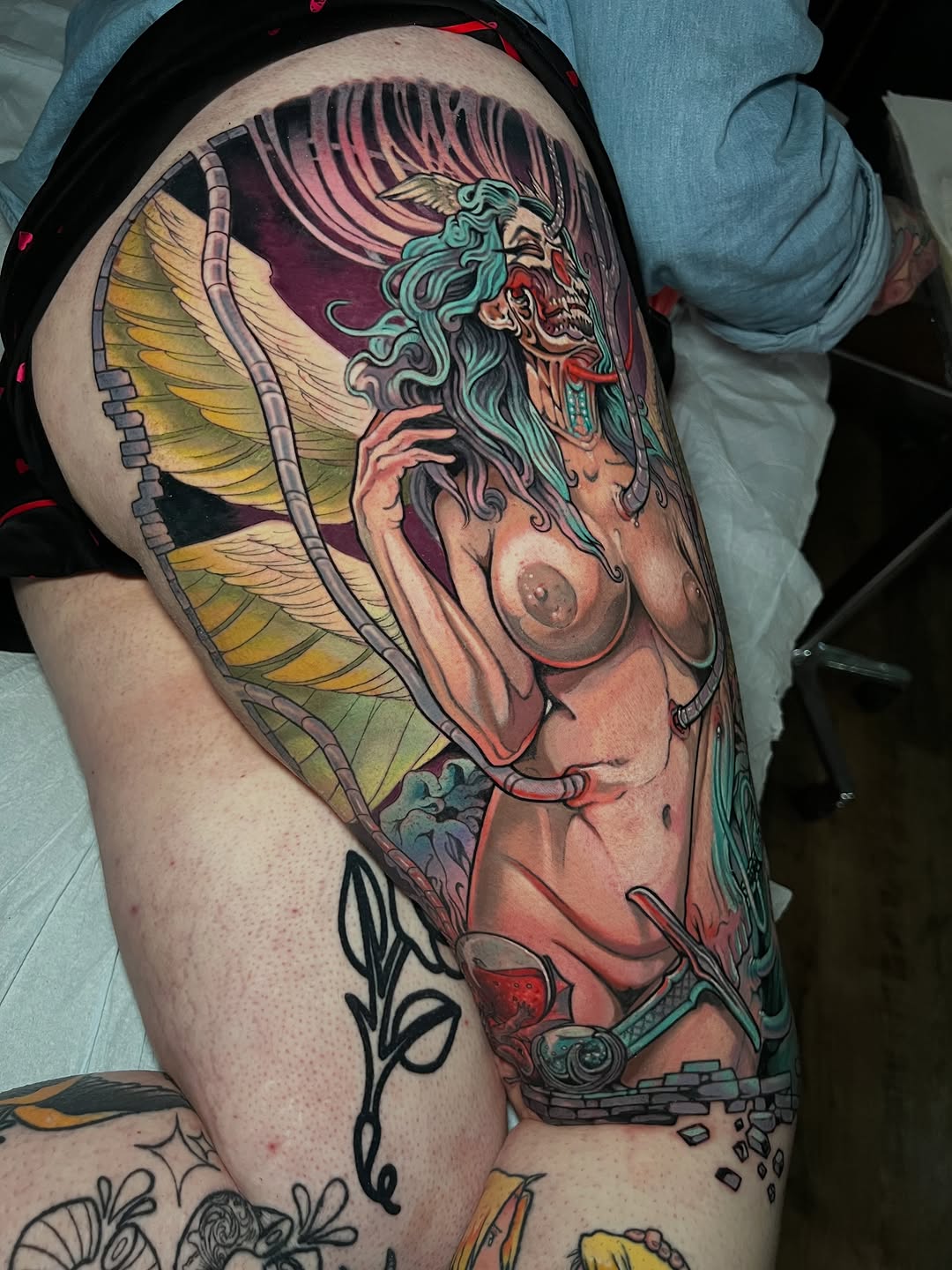 Tattoo by @fredd.chino.tattoos — realism, dark_realism