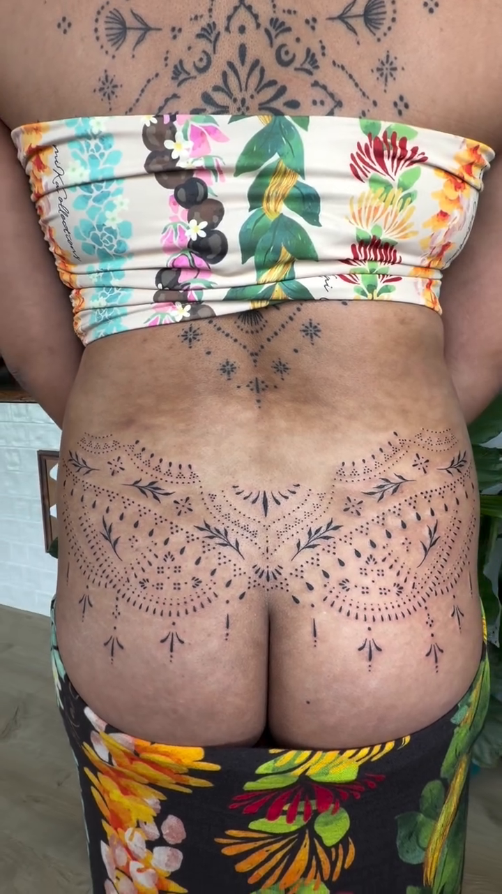 Tattoo by @tattoosbypri — dotwork, ornamental