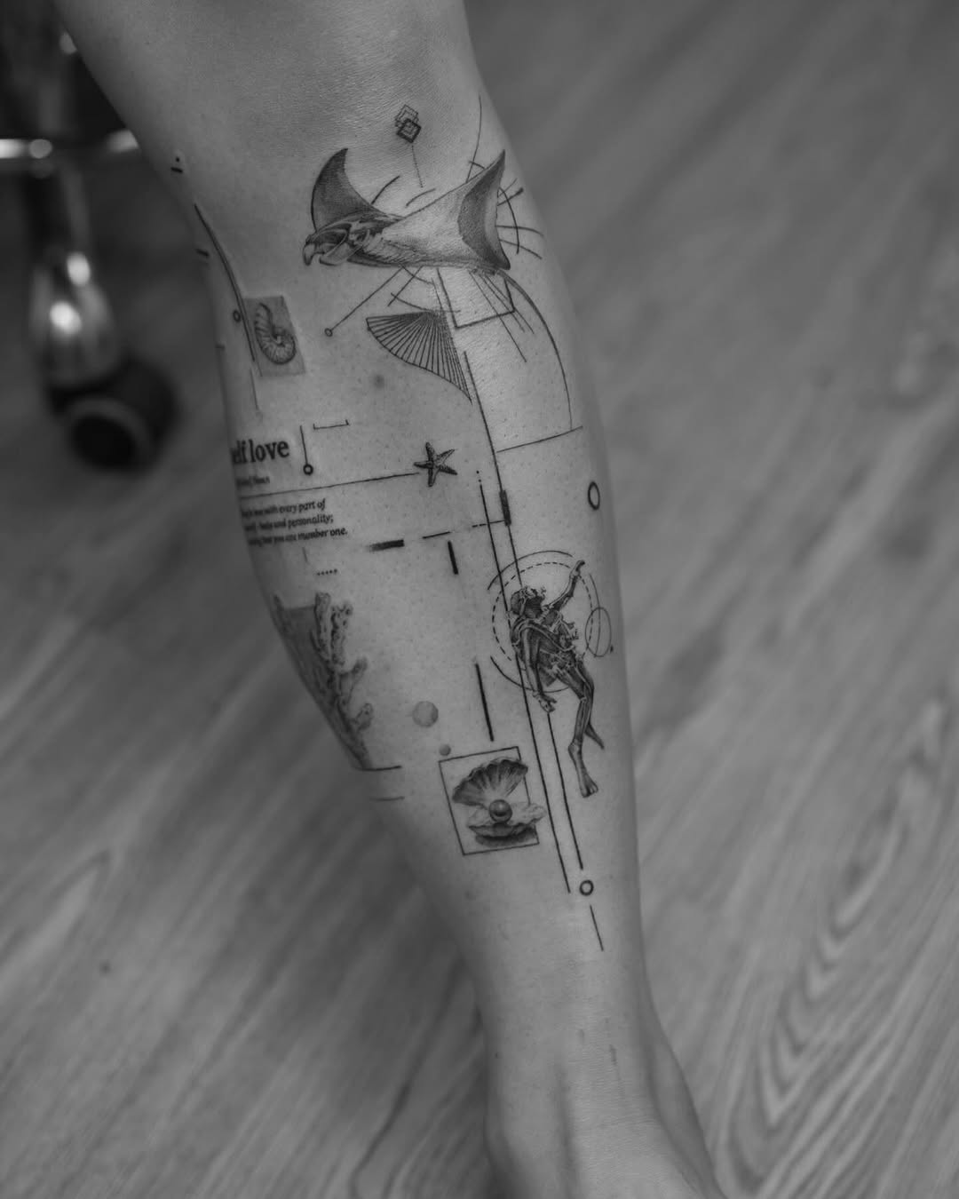 Tattoo by @arthoitam — black_and_grey, realism