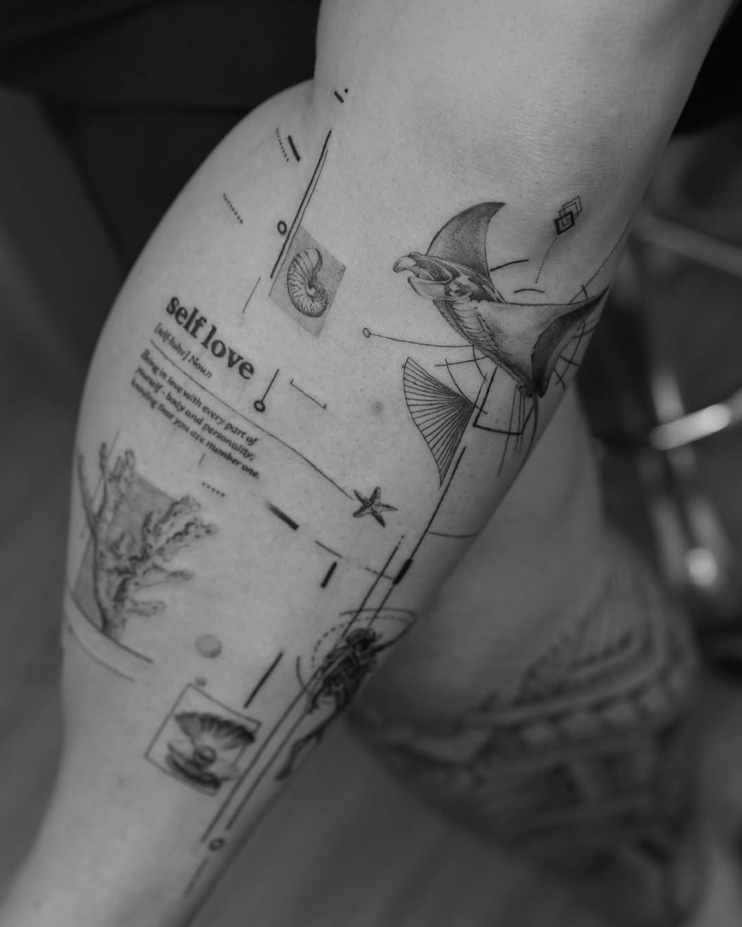 Tattoo by @arthoitam — black_and_grey, geometric
