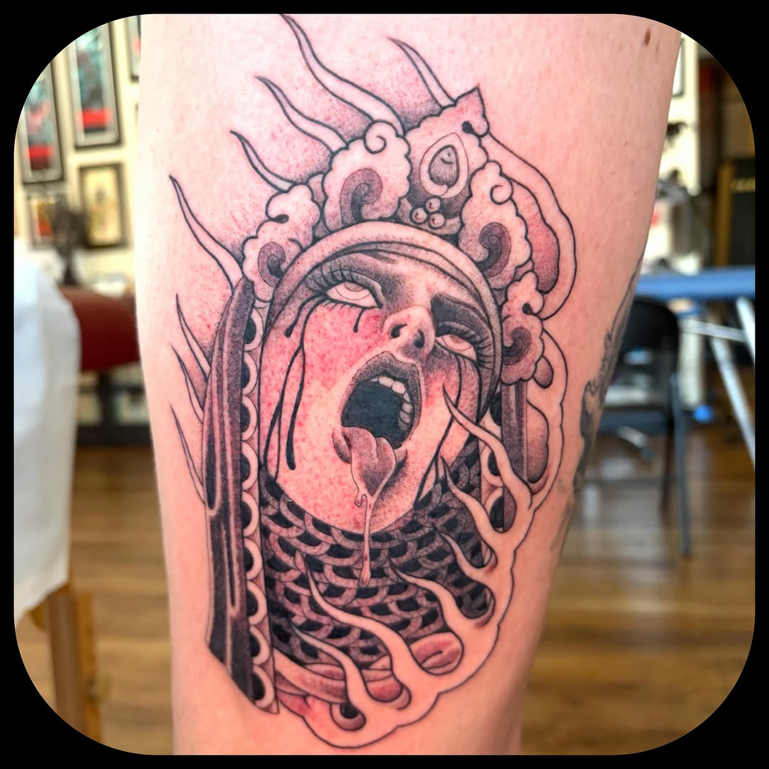 Tattoo by @ben_cheesewht — dark_realism, black_and_grey