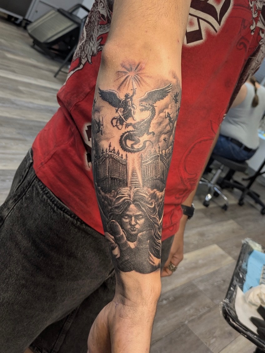 Tattoo by @buddytattoo24 — realism, black_and_grey
