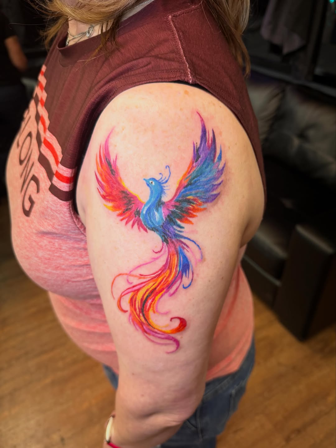 Tattoo by @massakremikeytattoos — watercolor