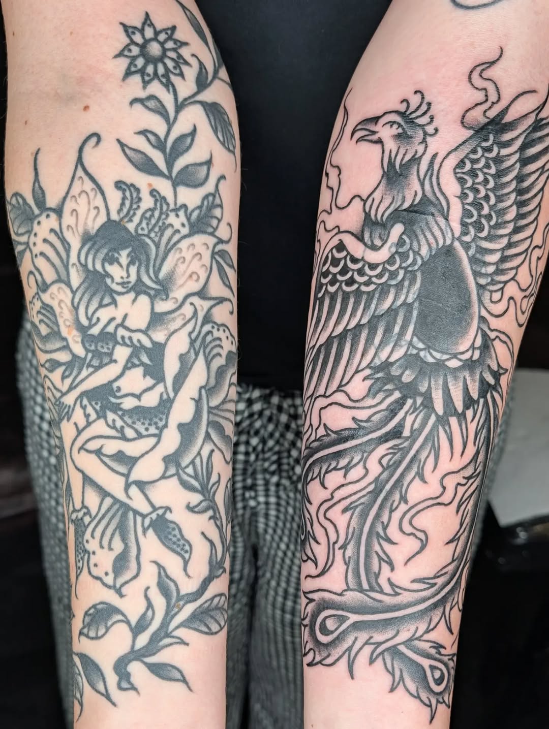 Tattoo by @kronetattoos — black_and_grey, illustrative