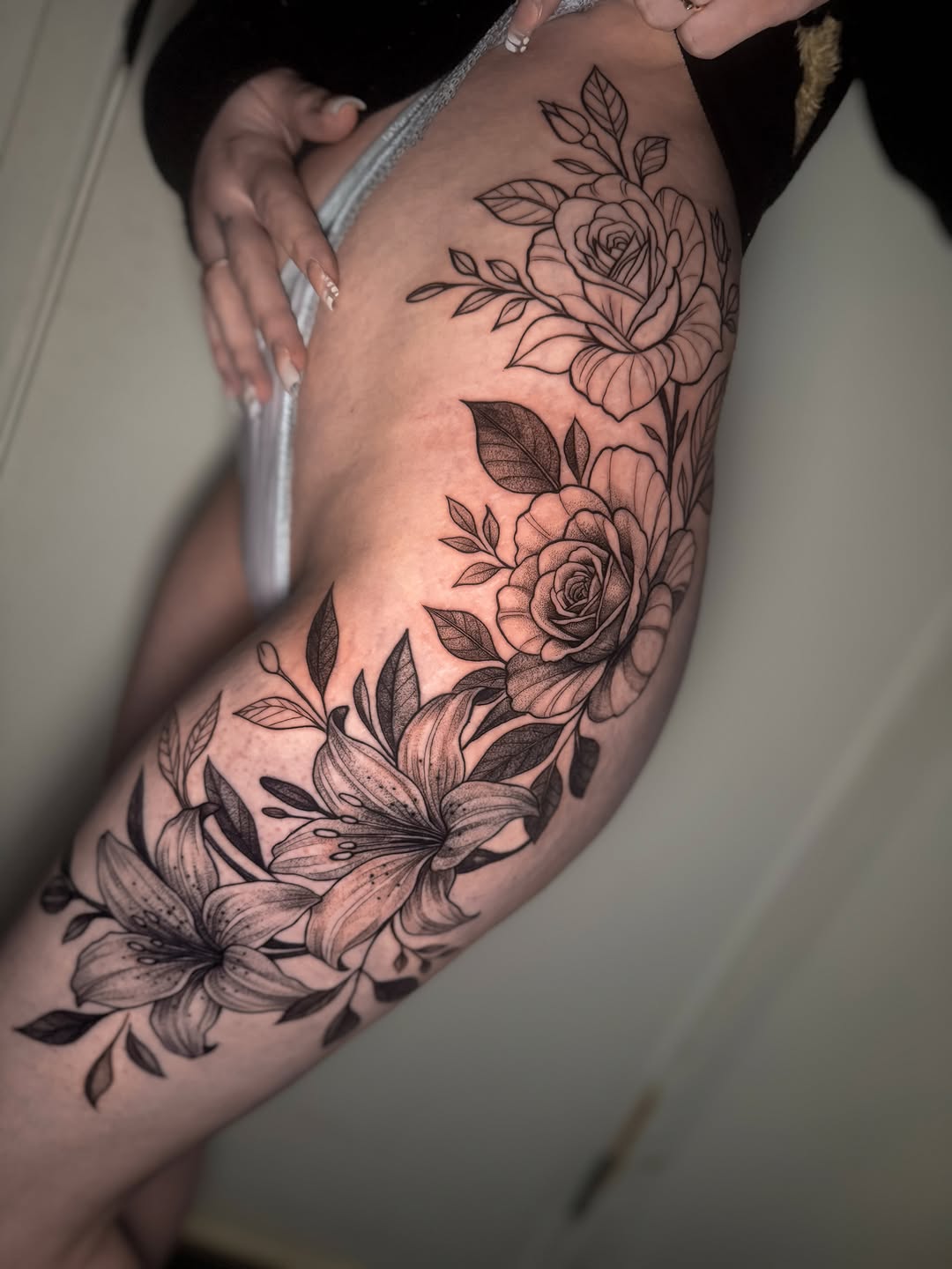 Tattoo by @recky.tattoos — black_and_grey, illustrative
