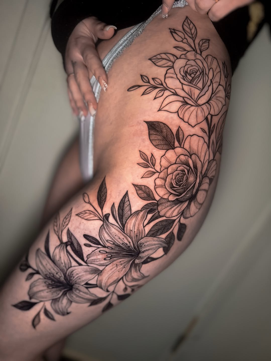 Tattoo by @recky.tattoos — black_and_grey, illustrative