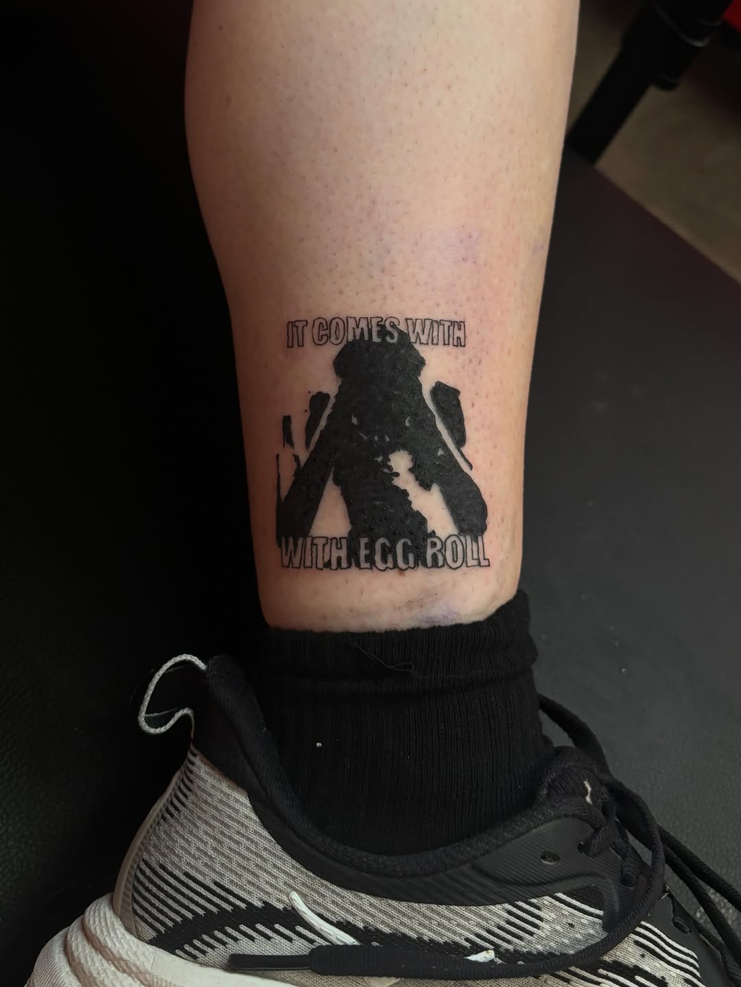 Tattoo by @inknerm — illustrative, lettering_script