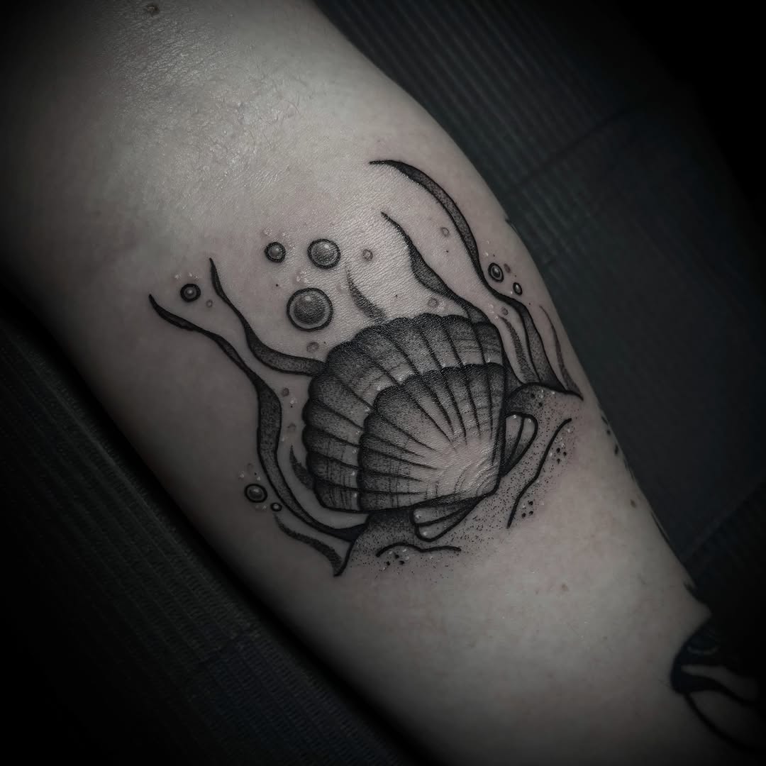 Tattoo by @venoctemtattoo β dotwork, black_and_grey