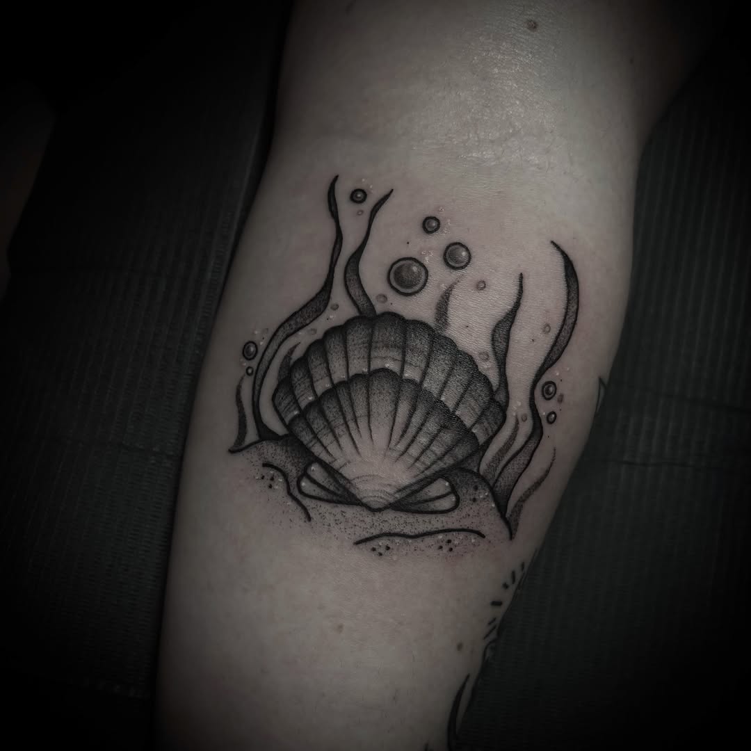Tattoo by @venoctemtattoo β dotwork, black_and_grey