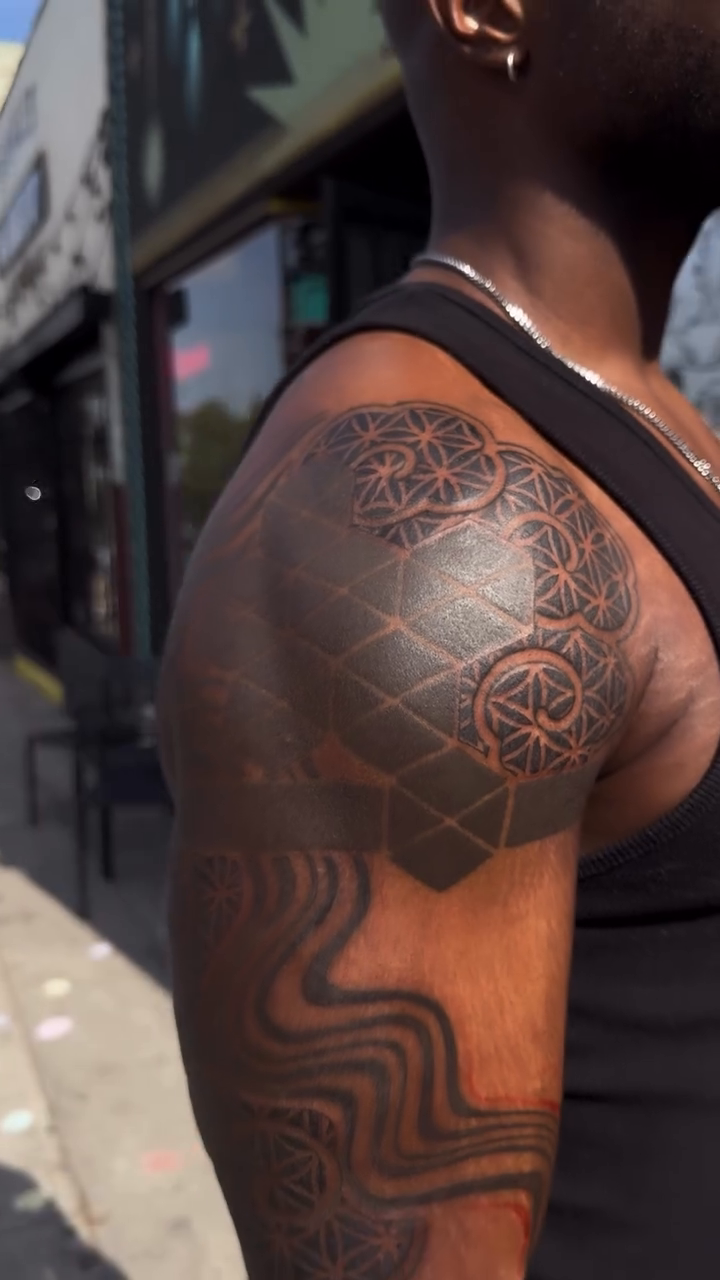 Tattoo by @mystic_tattooing — geometric