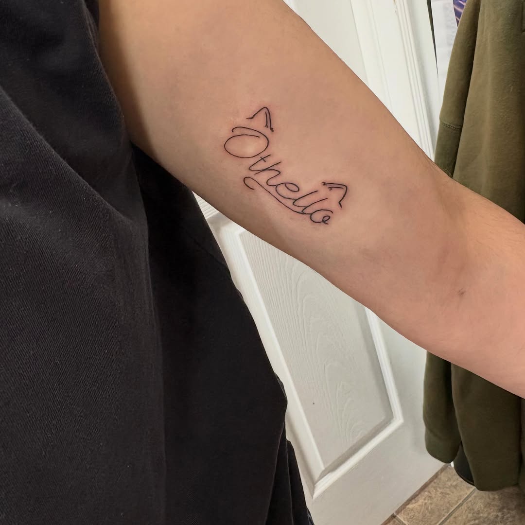 Tattoo by @jennas_drawings — lettering_script, fine_line