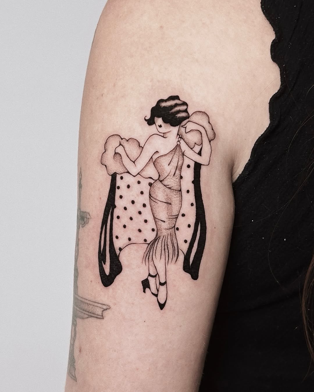 Tattoo by @ibuylemurs — black_and_grey, chicano